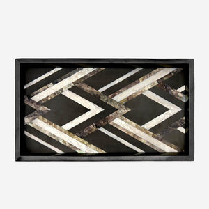 L'Objet -Deco Noir Rectangular Tray