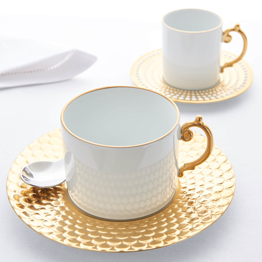 L'Objet Aegean Gold Espresso Cup & Saucer