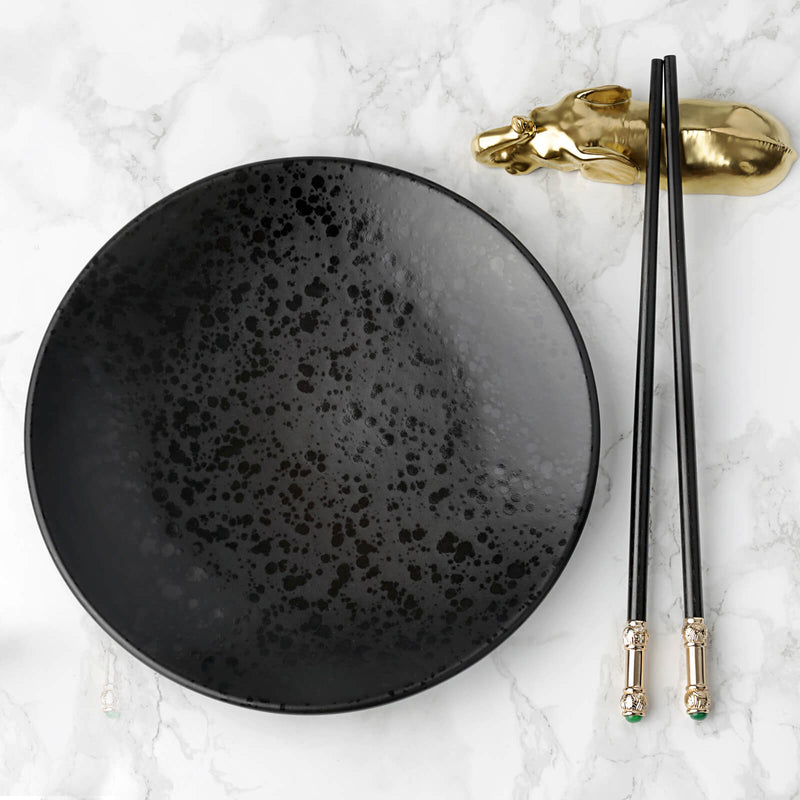 L'Objet Alchimie Black Dessert Plate -BONADEA