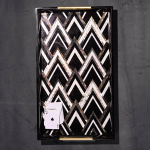 L'Objet -Deco Noir Large Rectangular Tray