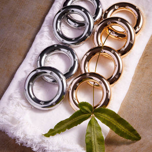 L'Objet Napkin Jewels -Set of 4 Gold Stars Napkin Rings