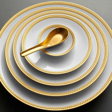 Load image into Gallery viewer, L&#39;Objet Soie Tressée Gold Dinner Plate -BONADEA
