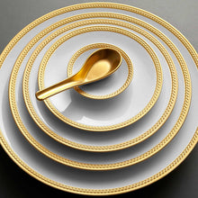 Load image into Gallery viewer, L&#39;Objet Soie Tressée Gold Dessert Plate -BONADEA
