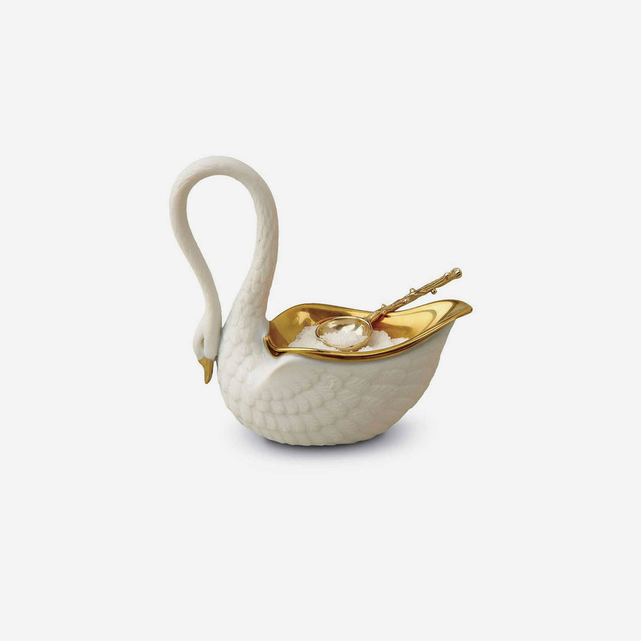 L'Objet Swan Salt Cellar White