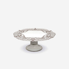 Load image into Gallery viewer, L&#39;Objet Alencon Platinum Footed Cake Stand -BONADEA
