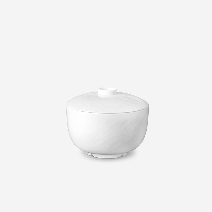 L'Objet Han White Rice Bowl with Lid