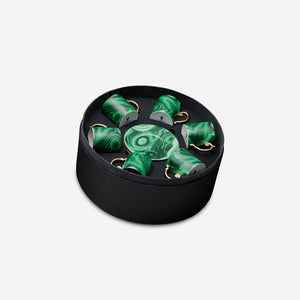 Malachite Espresso Cups and Saucers - Set of 6