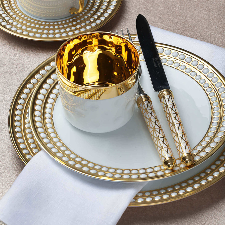L'Objet Perlée Gold Dinner Plate