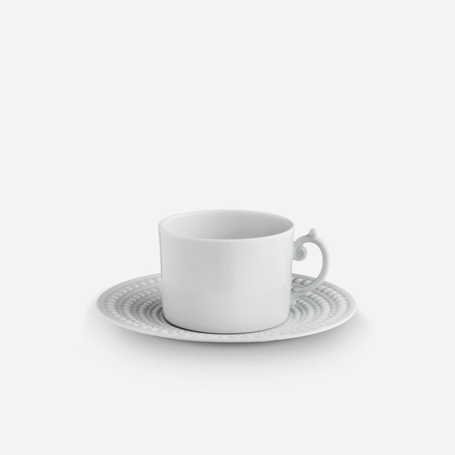 L'Objet Perlée White Tea Cup & Saucer