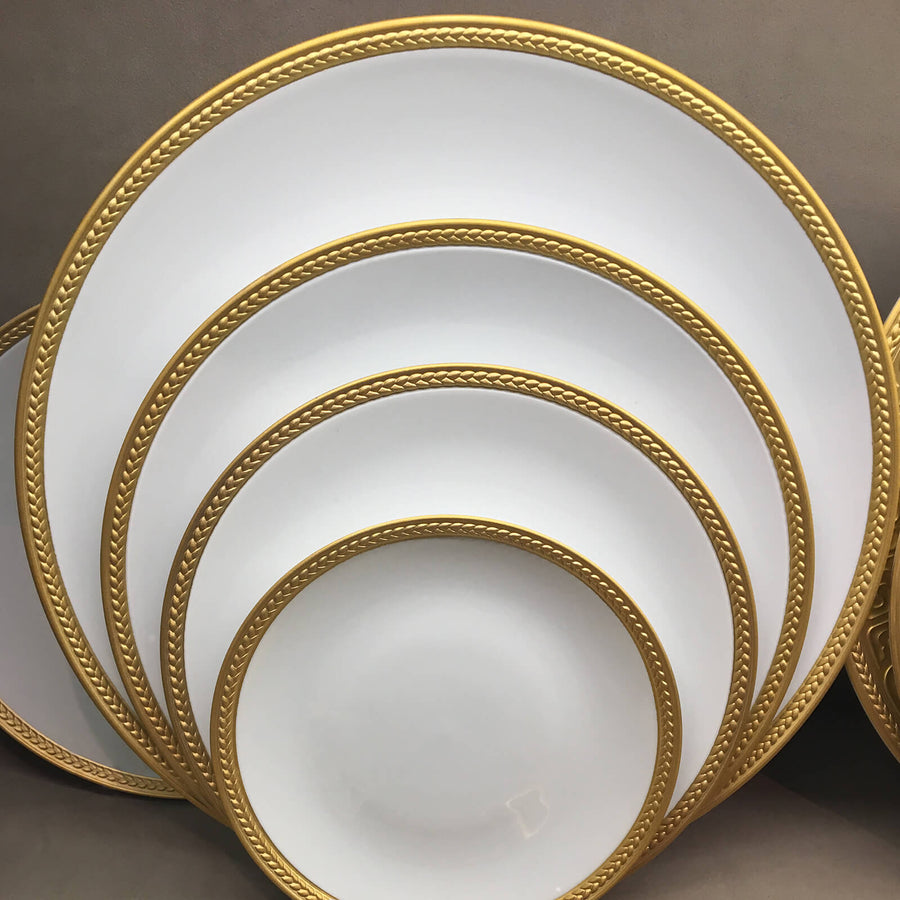 L'Objet Soie Tressée Gold Dessert Plate