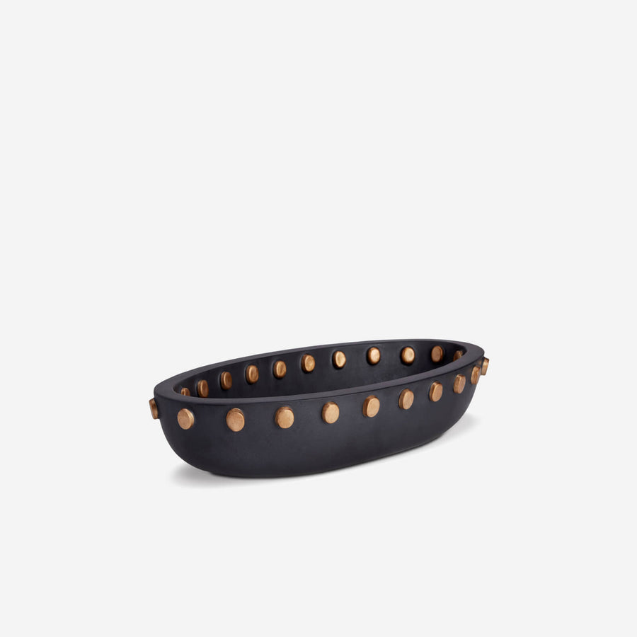 L'Objet Teo Black Oval Bowl