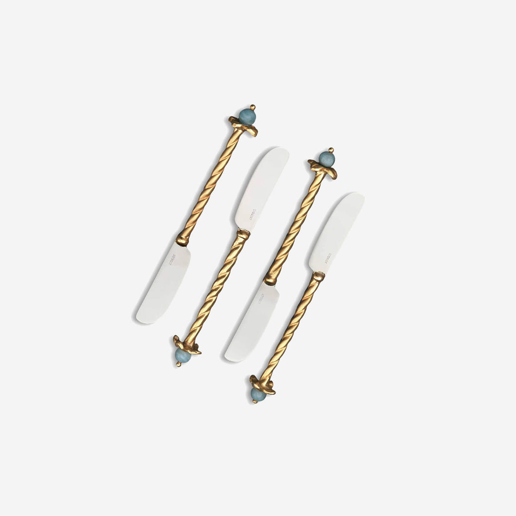 L'Objet Gold Plated Venise Set of Four Spreaders - BONADEA