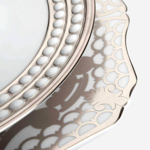 L'Objet Alencon Platinum Dinner Plate -BONADEA