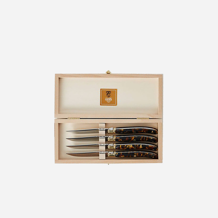 Bonadea Set of Six Laguiole Steak Knives Ecaille