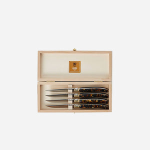 Set of Six Laguiole Steak Knives Ecaille