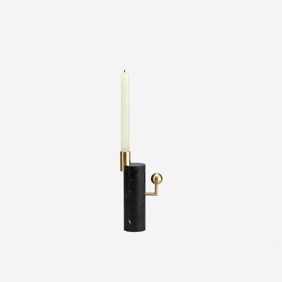 Lara Bohinc for LAPICIDA Stargazer Nero Marquina Candle Holder