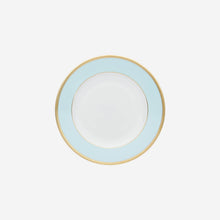 Load image into Gallery viewer, sous le soleil opal dinner plate with gold rim bonadea
