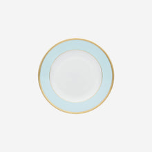 Load image into Gallery viewer, sous le soleil opal dessert plate with gold rim bonadea
