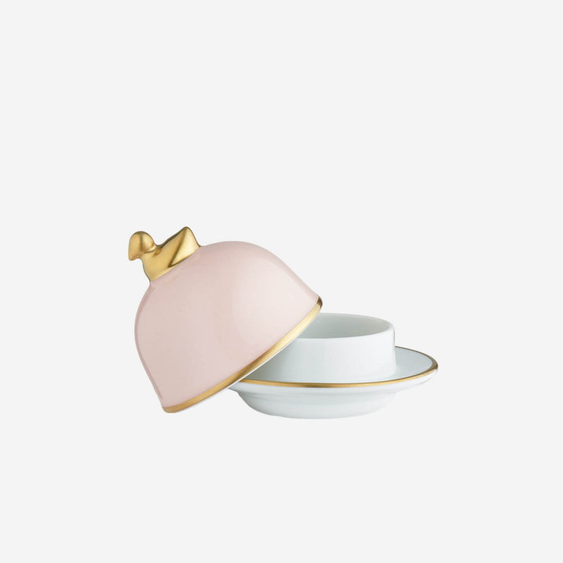 sous le soleil rose pink butter dish bonadea