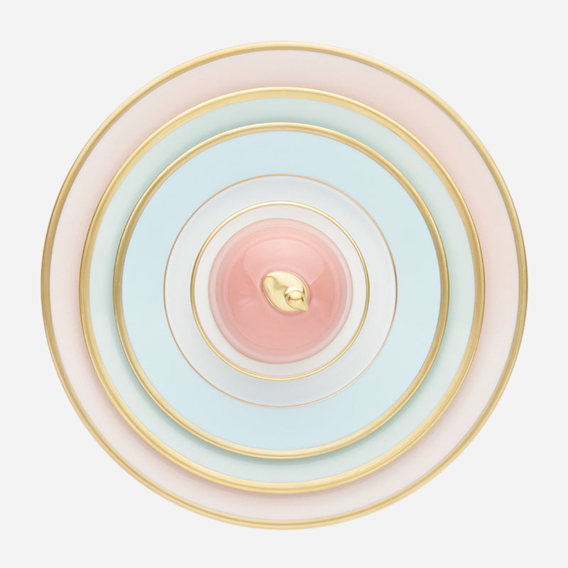 sous le soleil opal dessert plate with gold rim bonadea