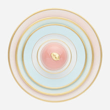 Load image into Gallery viewer, sous le soleil opal dinner plate with gold rim bonadea
