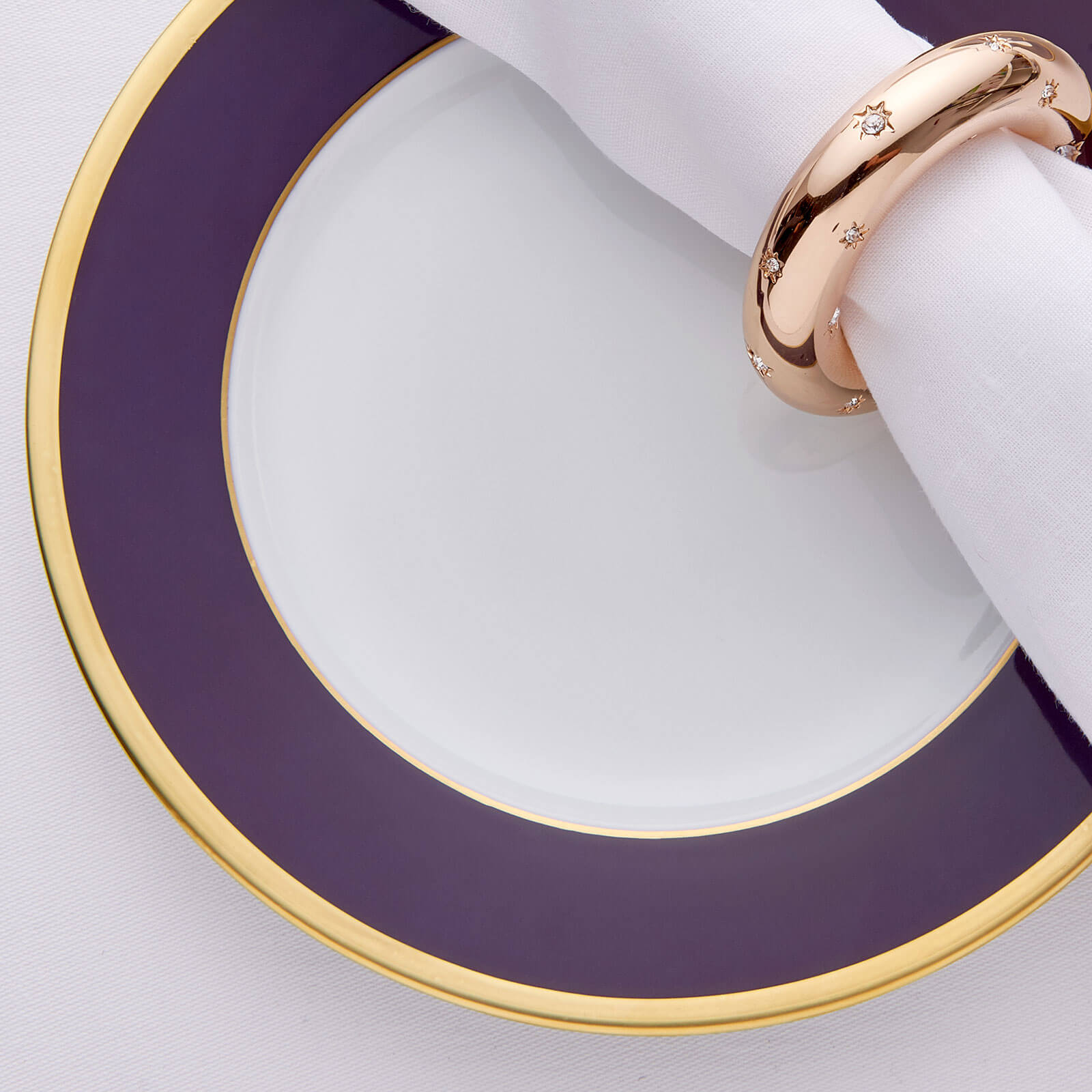 Legle Limoges Sous Le Soleil Aubergine Dinner Plate