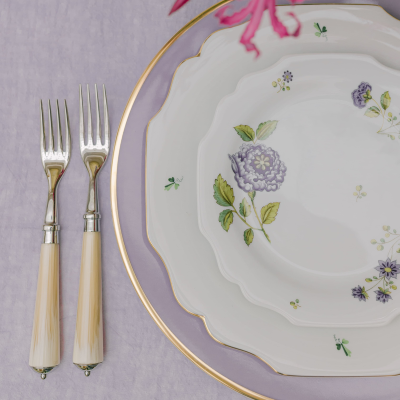 Bonadea Augarten Lilac Flowers Dessert Plates