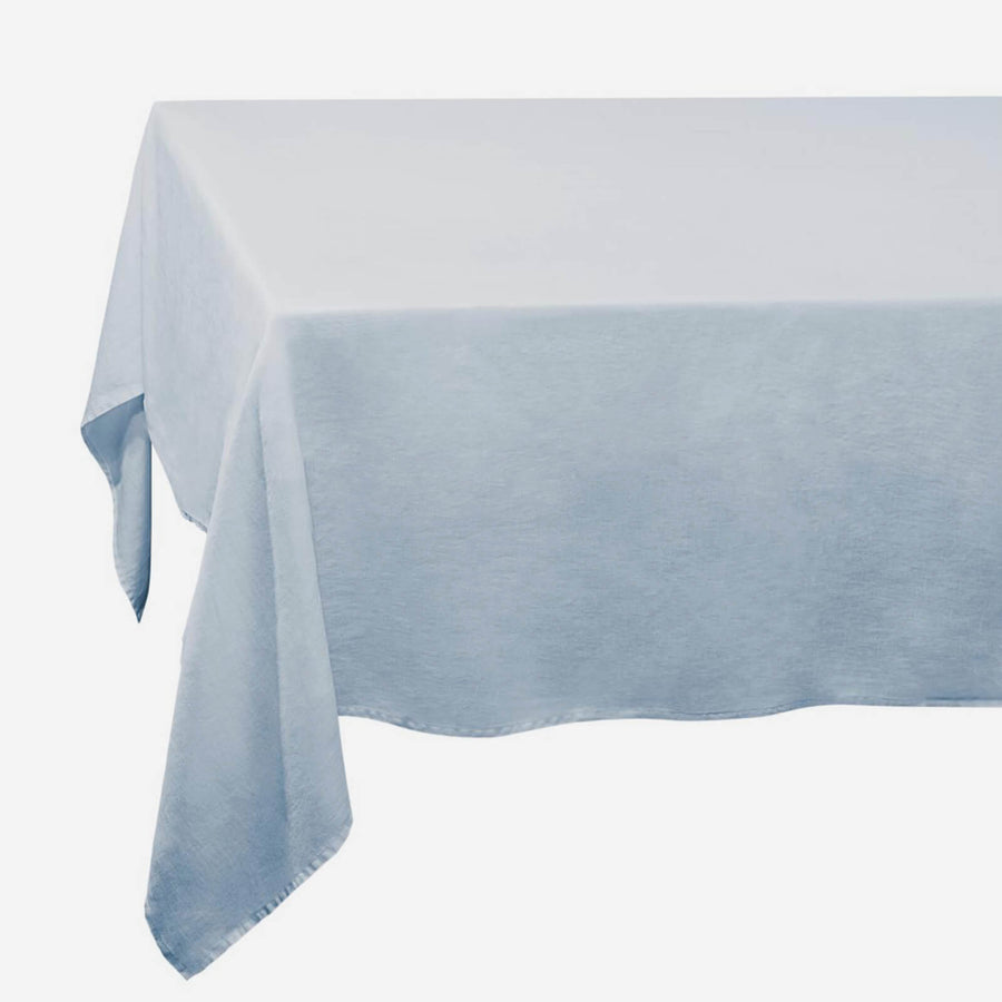 L'Objet Blue Linen Sateen Tablecloth - Large