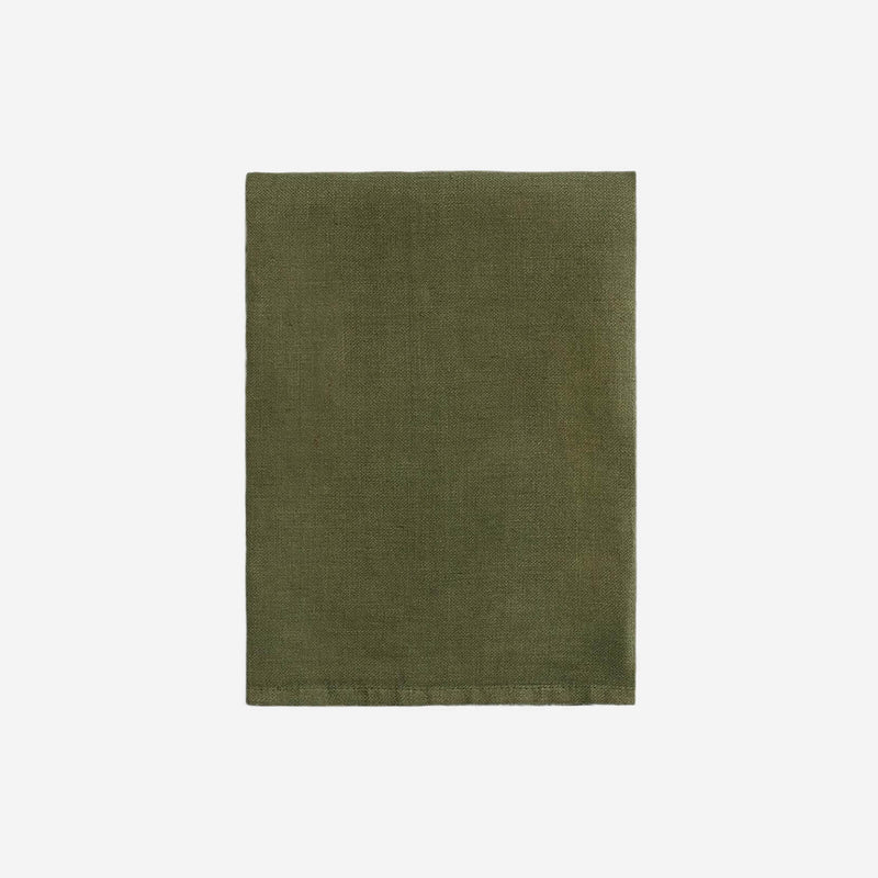 Olive Linen Sateen Napkins - Set of 4