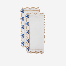 Los Encajeros Blue Flower Cocktail Napkin Bonadea