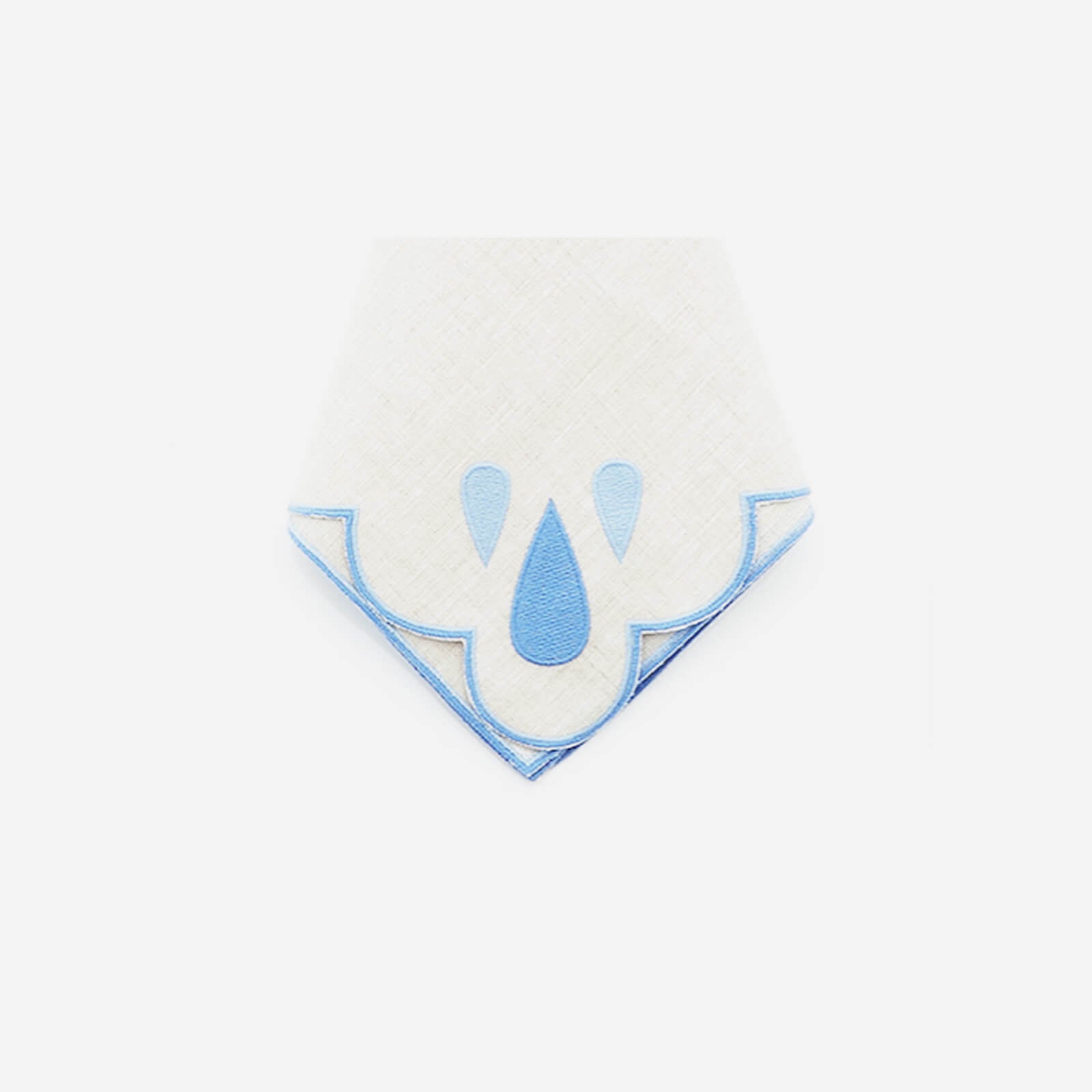 Set of Four Blue Drops Dinner Napkins bonadea Los Encajeros