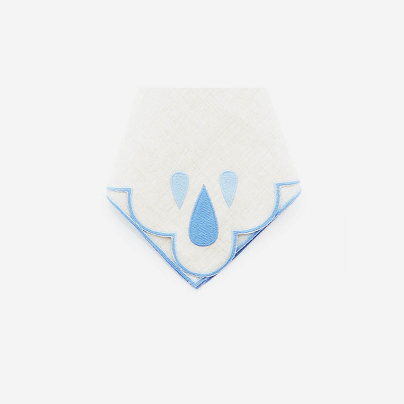 Set of Four Blue Drops Dinner Napkins bonadea Los Encajeros