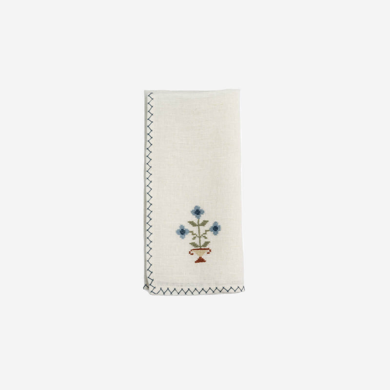Malaika bouquet blue napkin bonadea