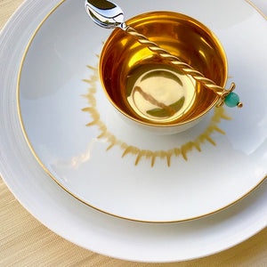 Iris Dessert Plate Gold