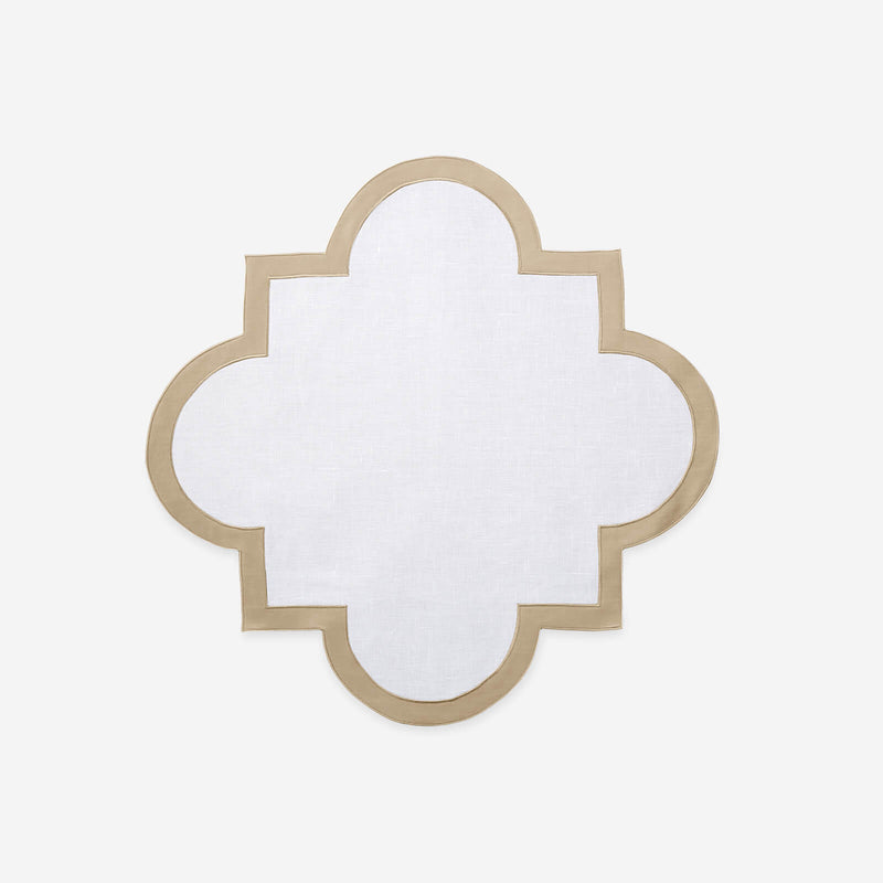 Matouk Set-of-Four Mirasol Linen Placemats - Champagne