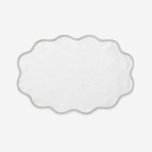 Matouk Set-of-Four Scallop Placemats - Pearl Grey