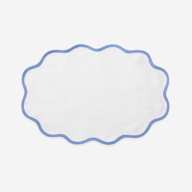 Matouk Set-of-Four Scallop Napkins - Sky Blue
