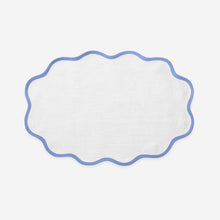 Load image into Gallery viewer, Matouk Set-of-Four Scallop Napkins - Sky Blue
