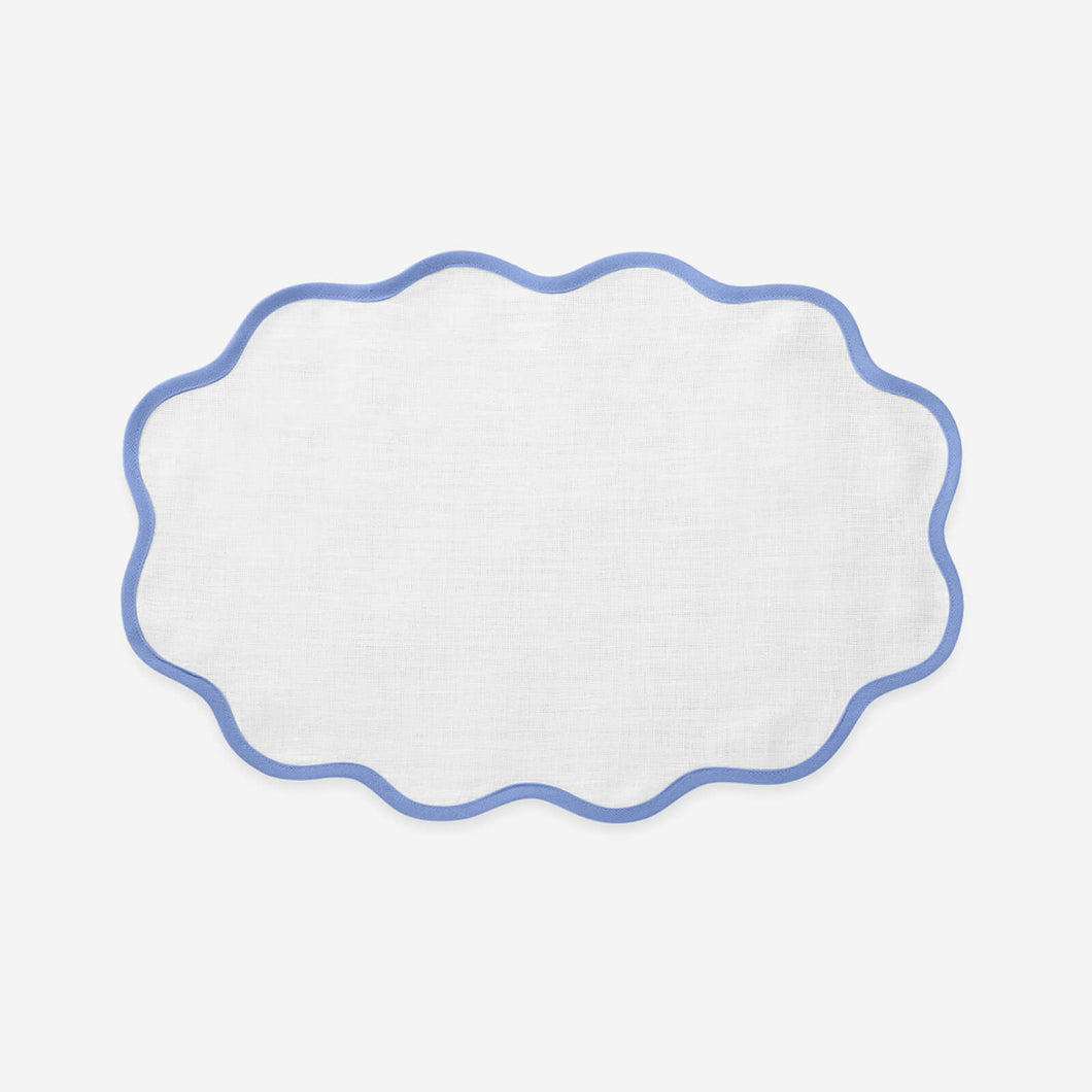 Matouk Set-of-Four Scallop Napkins - Sky Blue