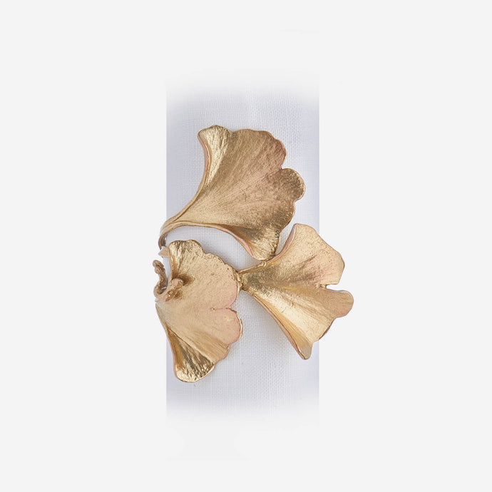 Gingko Set of 4 Napkin Rings