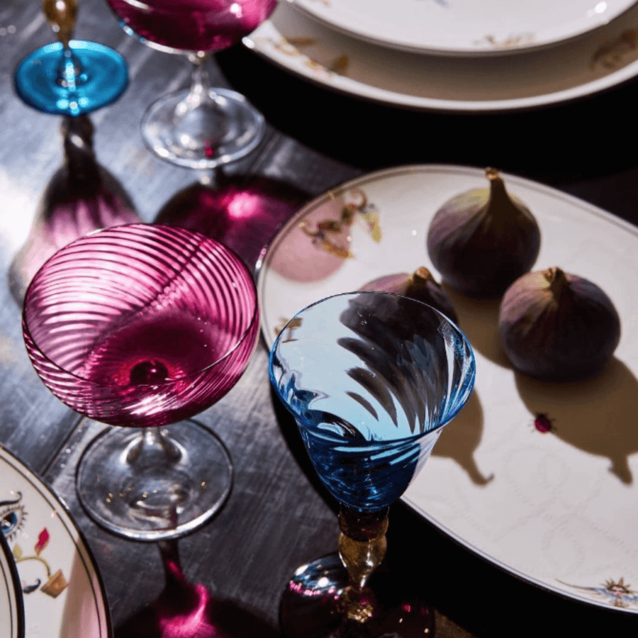 Red wine glass in neutrals - Nason Moretti