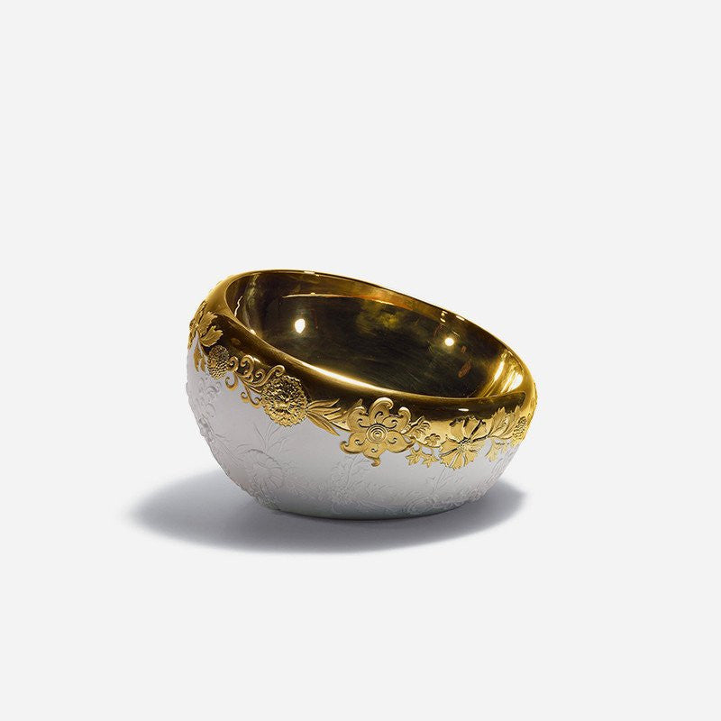 Lladró - Naturo White & Gold Porcelain Centrepiece- BONADEA