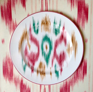 Laboratorio Paravicini - Hand-painted Ikat Dinner Plate