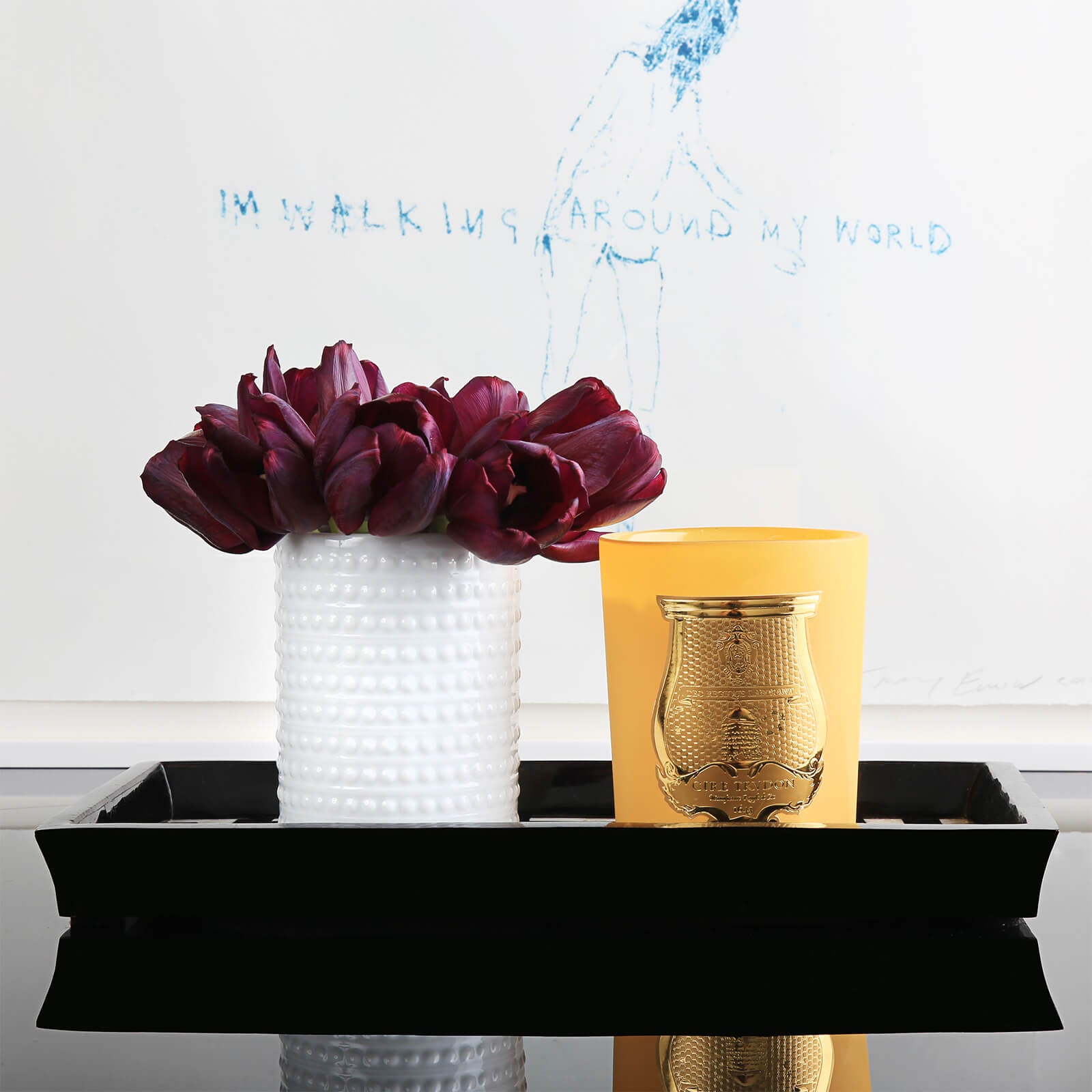 L'Objet Perleé White Vase -BONADEA