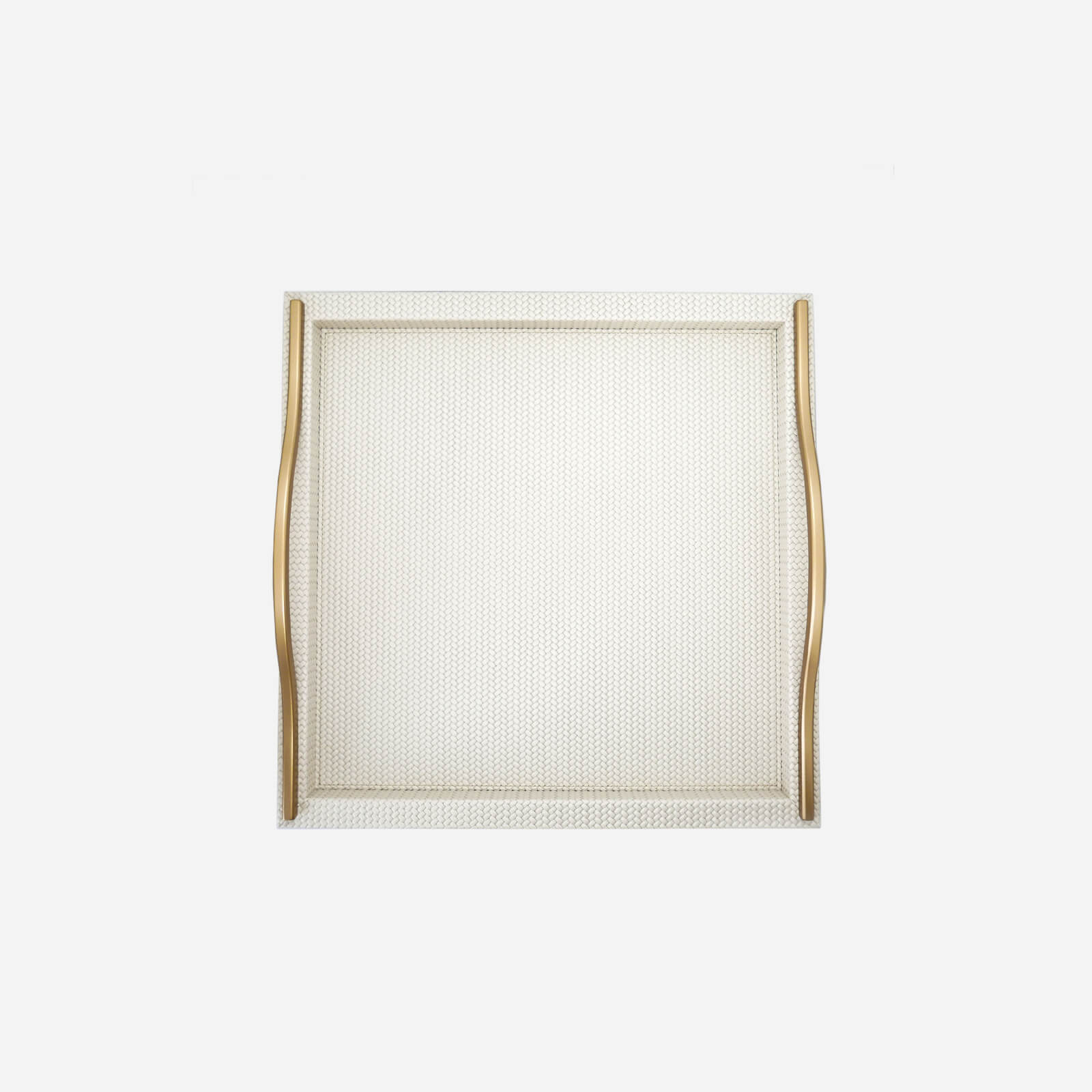 Pinetti - Onda Square Leather Tray Ivory