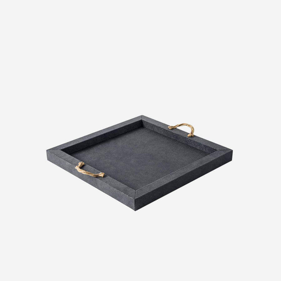 Pinetti Thalia Square Leather Tray Navy Blue