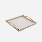 Onda Square Leather Tray Ivory