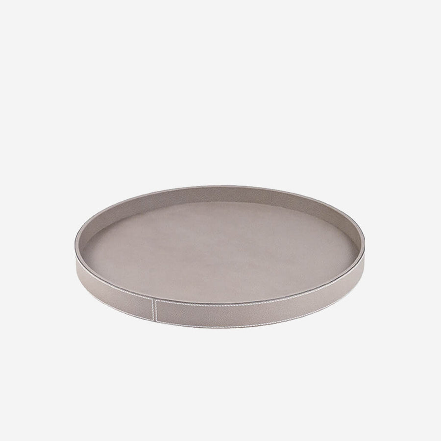 Giobagnara Polo Round Leather Tray Sand