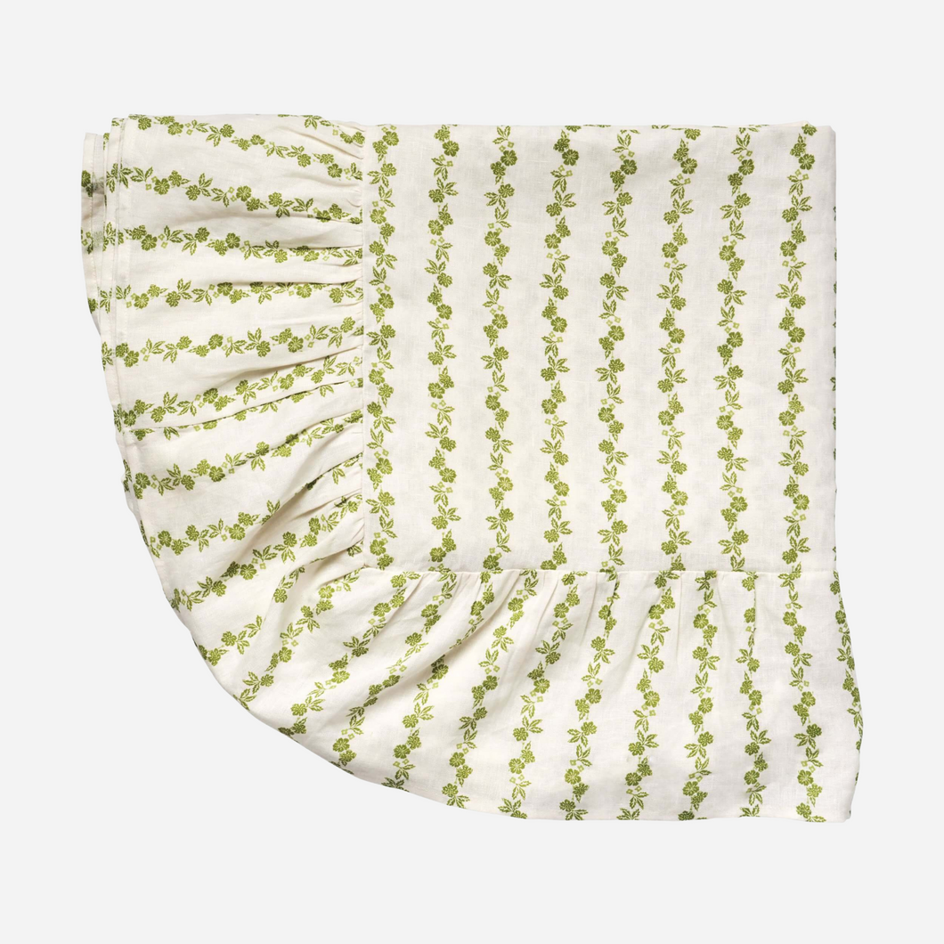 ProjektiTyyny Seppele Stripe Tablecloth Peridot