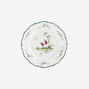 Raynaud's ‘Longjian’ playful set includes six porcelain dessert plates that are decorated with exotic country scenes.<